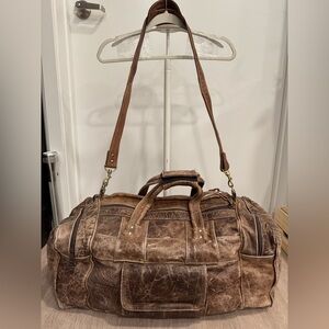 Brown Leather Duffle Bag